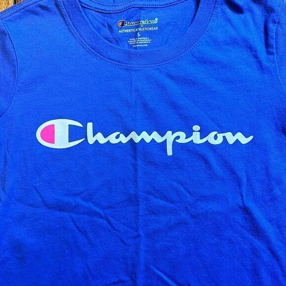 Champion Girls size Small Purple Short Sleeve Athletic shirt - Picture 3 of 4
